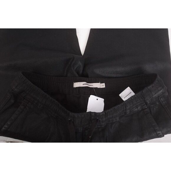 Hudson Jeans Womens Tracker Pants XS Black Coated Elastic Waist linen lyocell - Picture 6 of 7